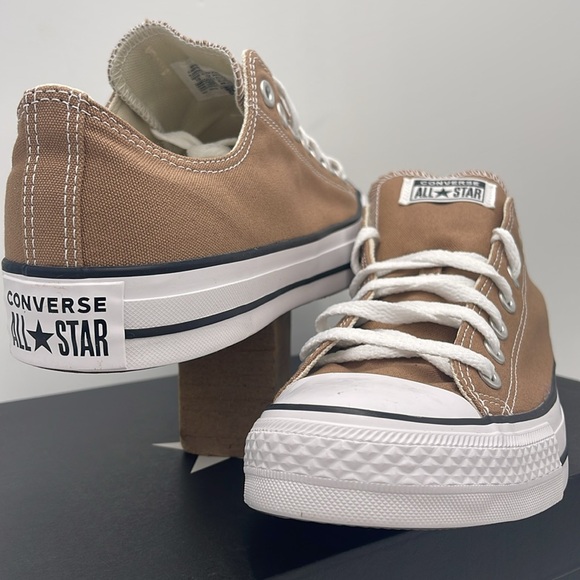 Converse Men’s Brown and White Chuck Taylor All Star Low-Top Sneaker - Hot Tea - Picture 8 of 16